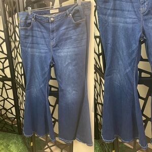 Eloquii Blue Flare & Wide Leg Jeans